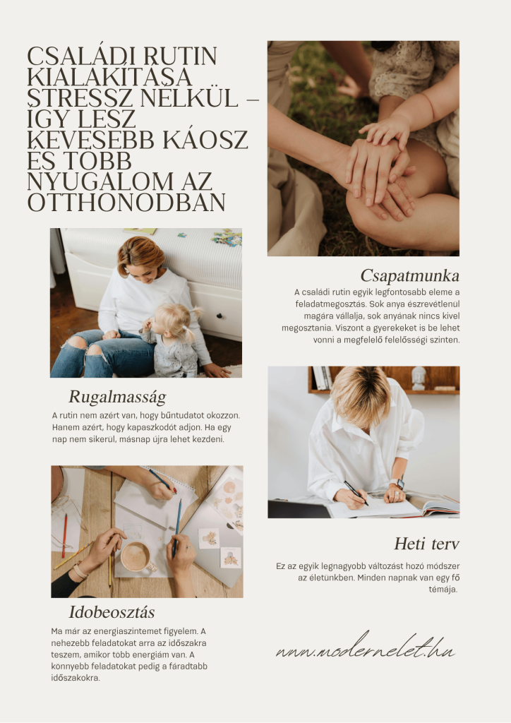 Családi rutin kialakítása stressz nélkül