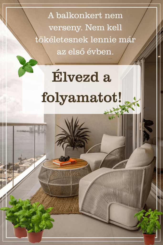 Balkon kert ötletek kezdőknek