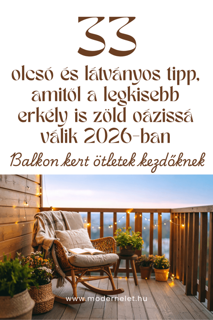 Balkon kert ötletek kezdőknek